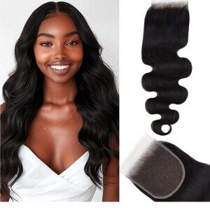 HUMAN HAIR 5x5 14” body wave closure